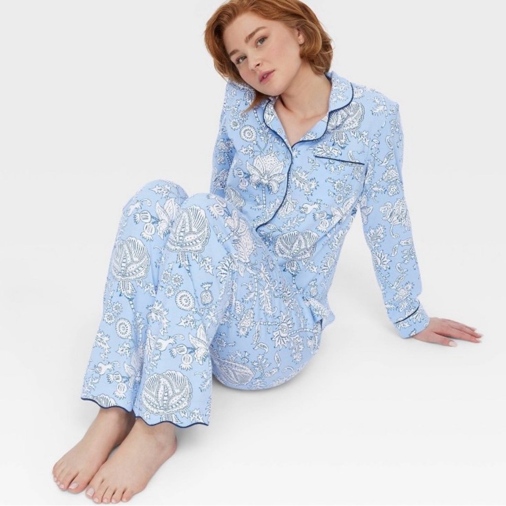Roller rabbit x target  pajama’s blue cotton